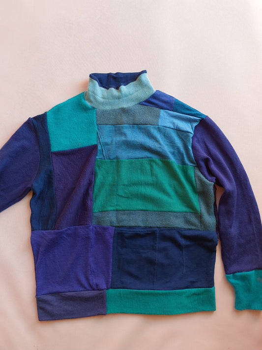 Unisex Merino turtleneck sweater Royal blue medium