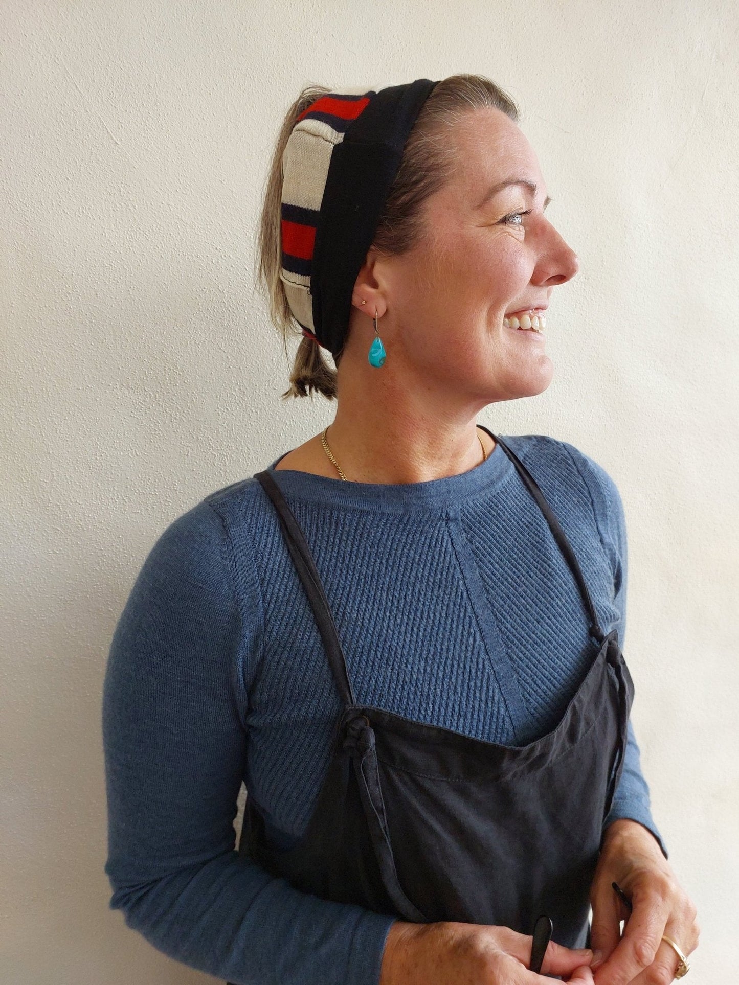 Merino reversible Neckwarmer/Headband - Heke design