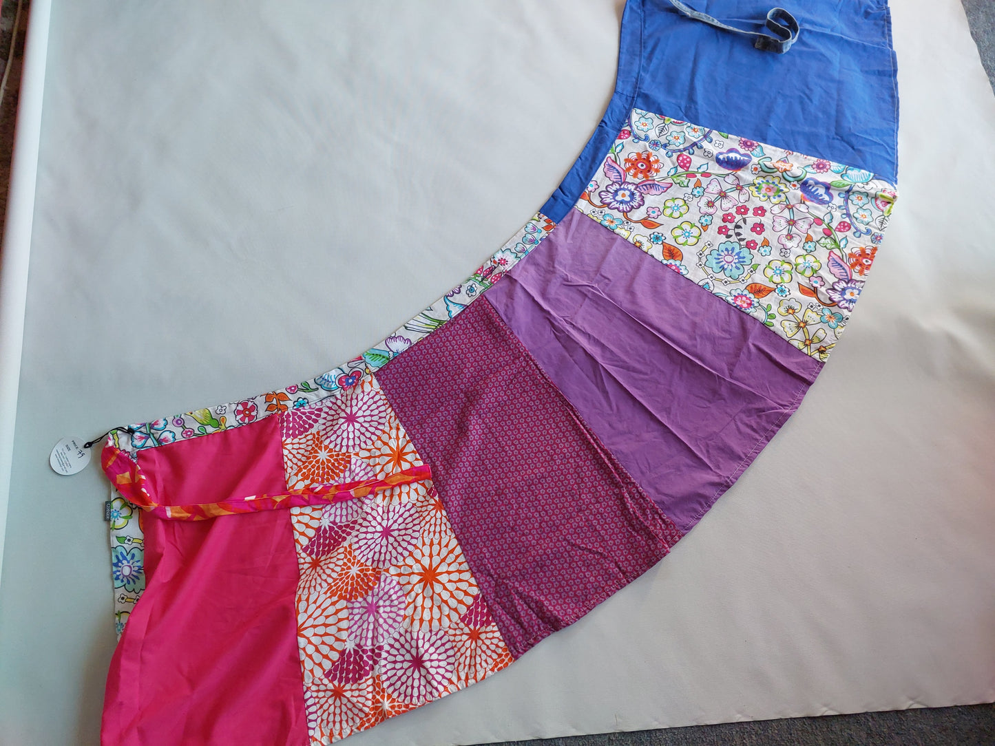 blue to purple and pink upcycled wrap skirt