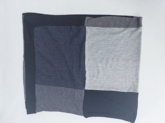 black and grey LIMITED COLOUR merino poncho