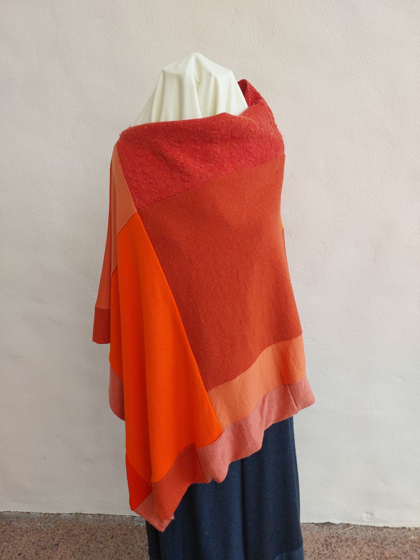 Orange--LIMITED COLOUR merino poncho