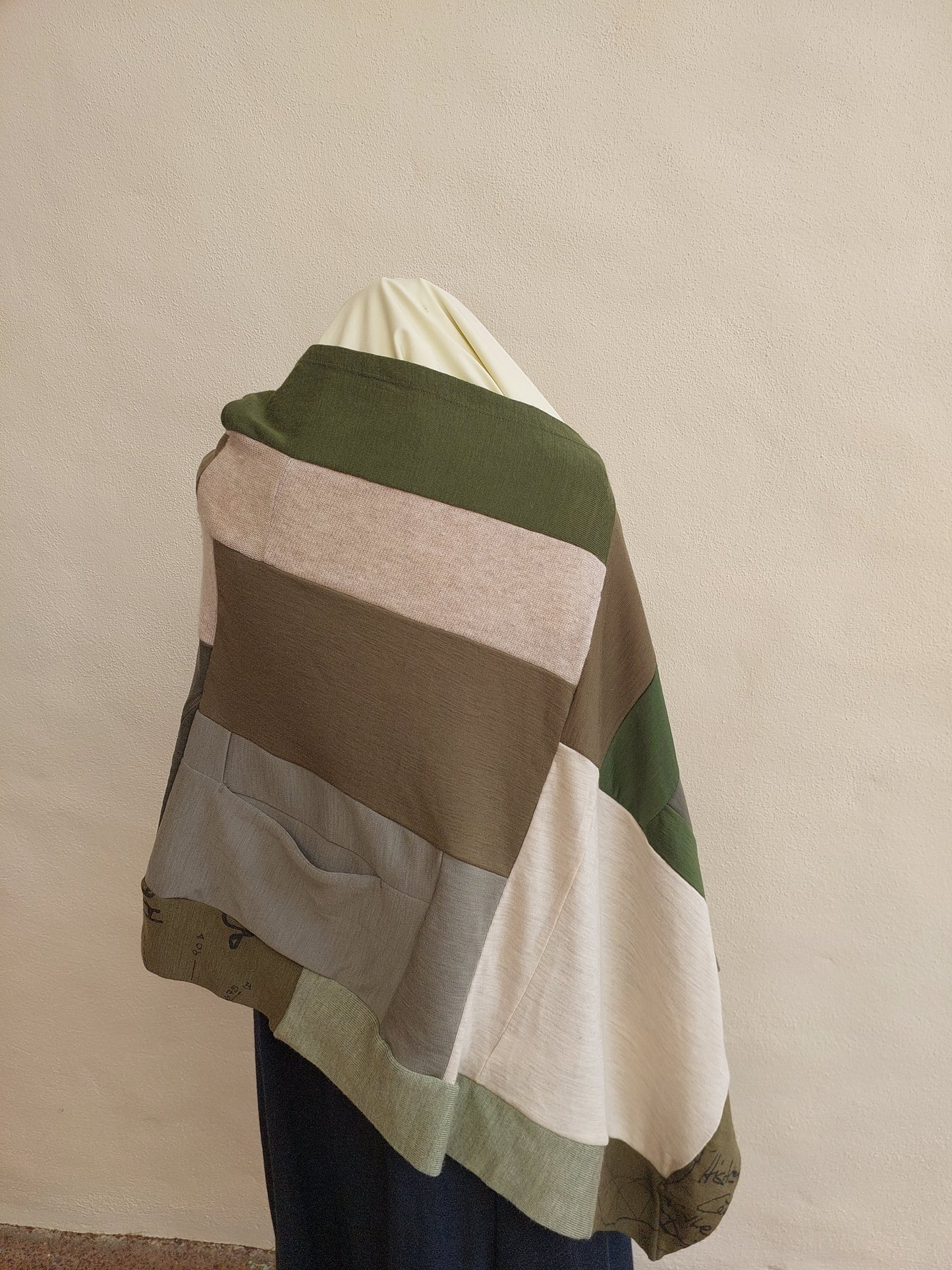 Kakhi sage-LIMITED COLOUR merino poncho