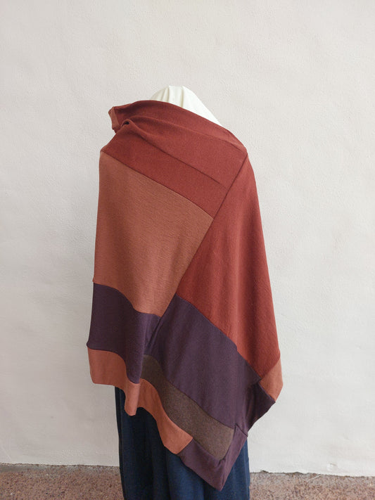 Chocolate brown-LIMITED COLOUR merino poncho