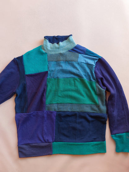 Unisex Merino turtleneck sweater Royal blue medium