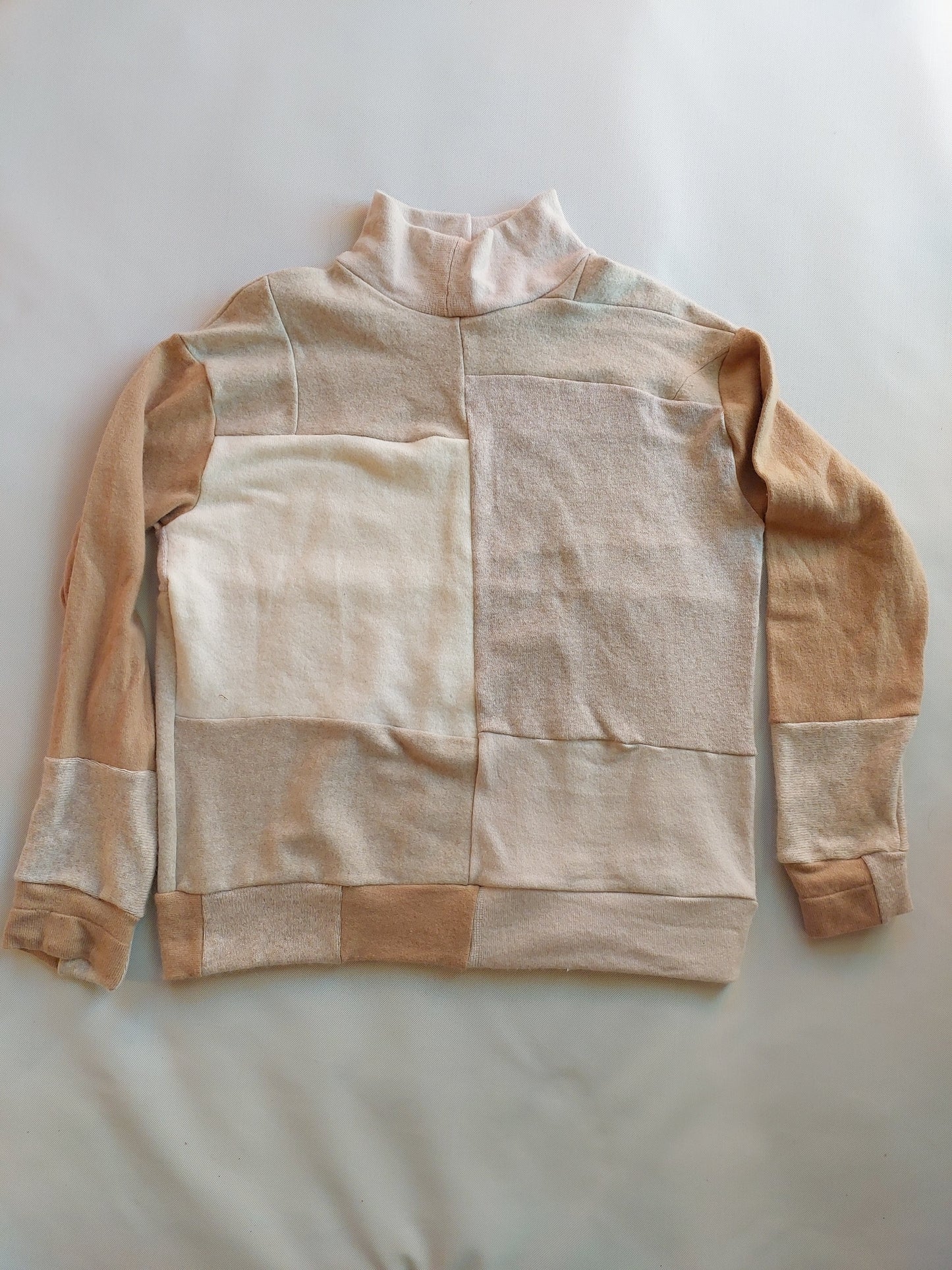 Unisex Merino turtleneck sweater cream, caramel CASHMERE LARGE