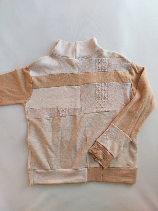 Unisex Merino turtleneck sweater cream, caramel CASHMERE LARGE