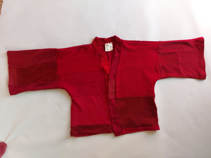 Upcycled Merino Wool Short Kimono  burgandy merlot