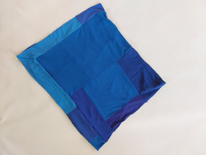 Royal blue merino poncho
