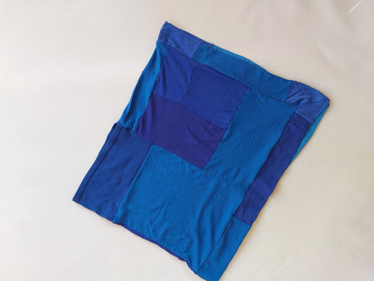Royal blue merino poncho