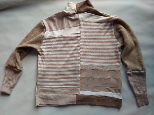 Merino knitwear unisex turtleneck sweater- Oatmeal