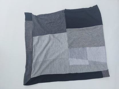 black and grey LIMITED COLOUR merino poncho