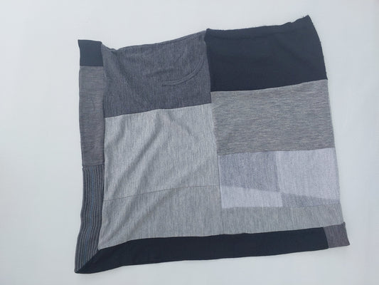 black and grey LIMITED COLOUR merino poncho