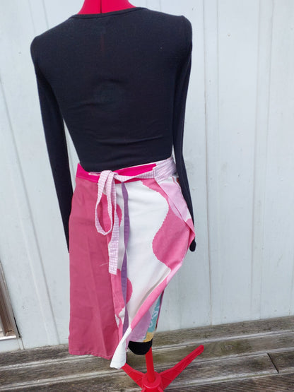 blue to purple and pink upcycled wrap skirt
