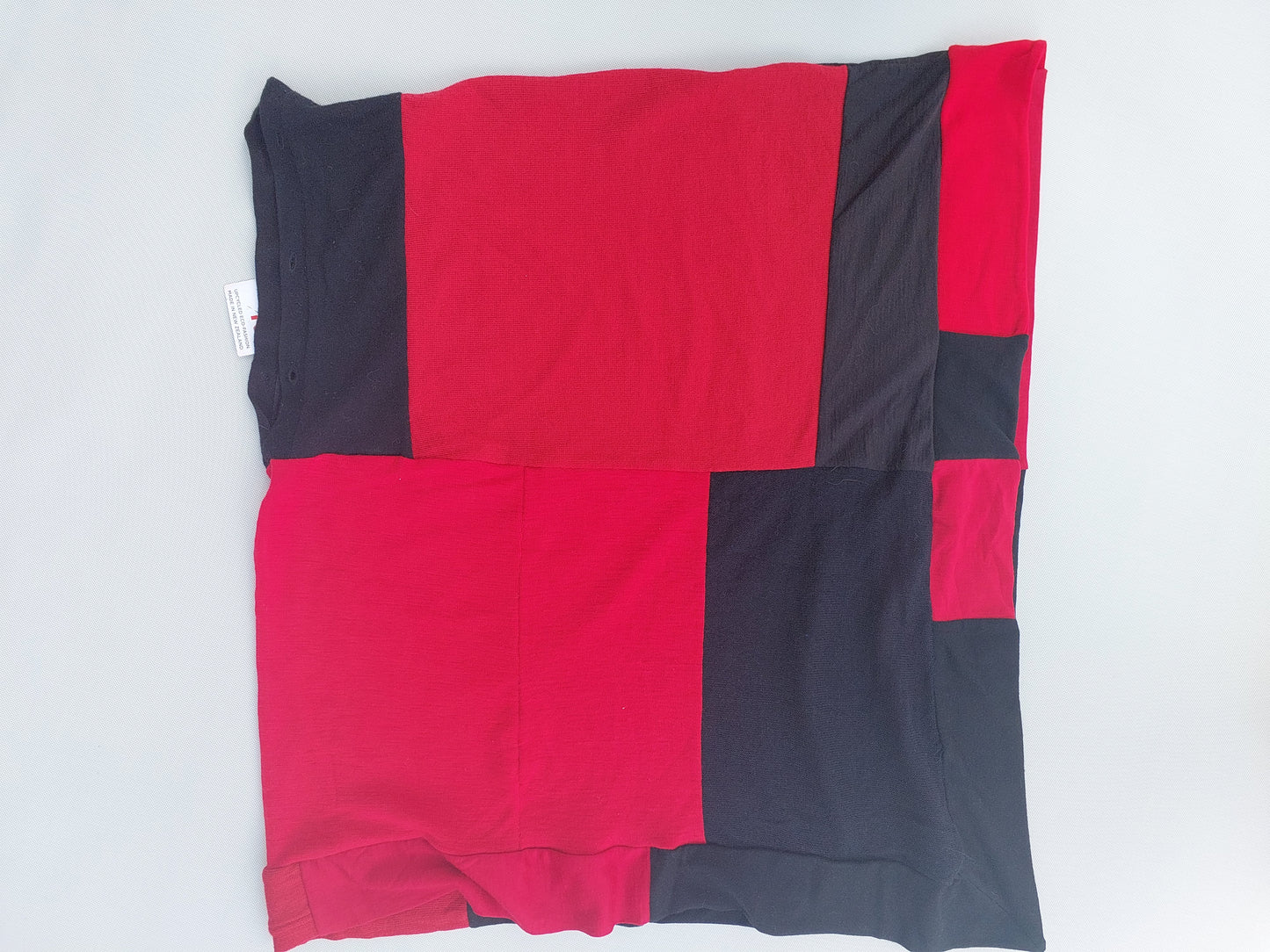 black and red LIMITED COLOUR merino poncho