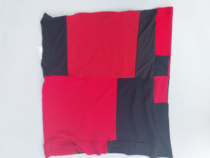 black and red LIMITED COLOUR merino poncho
