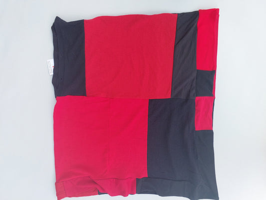 black and red LIMITED COLOUR merino poncho